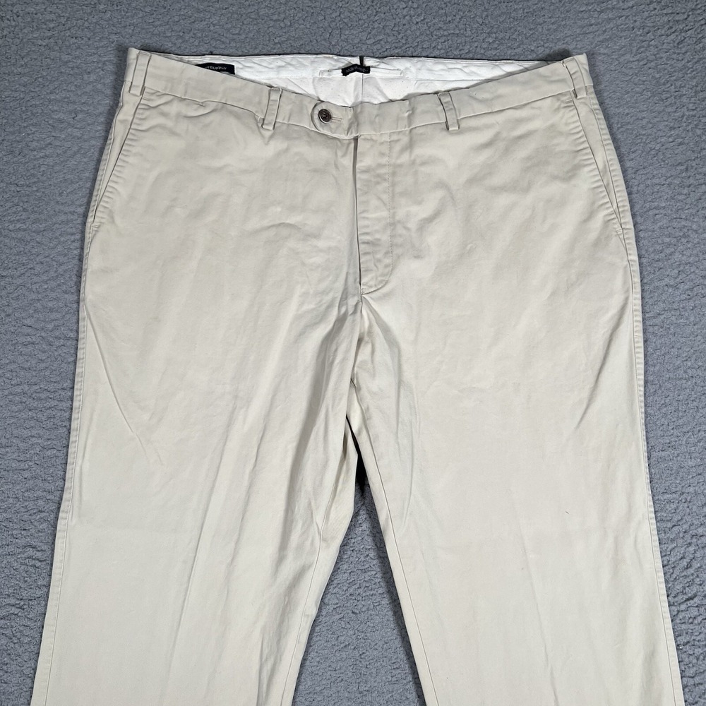 Suitsupply Pants Mens 36x28 Beige 100% Cotton‎ Slim Casual Preppy Pockets - Picture 2 of 13